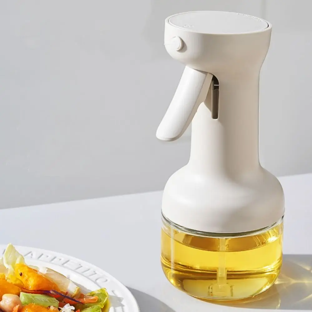 

Refillable 280/450ml Atomized Oil Spray Press Glass Oil Spray Transparent Body Leak-proof Cooking Spray Bottle for Home