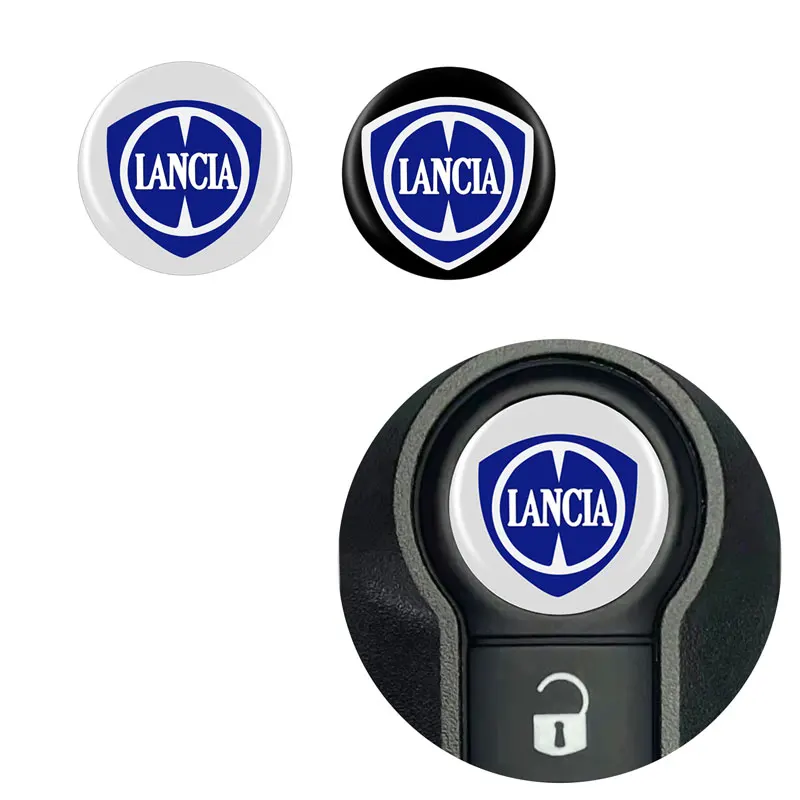 5Pcs 14mm Car Remote Key Sticker Car Styling For Lancia Logo Ypsilon Kappa Delta 3 Thesis Phedra Musa Voyager Auto Accessories