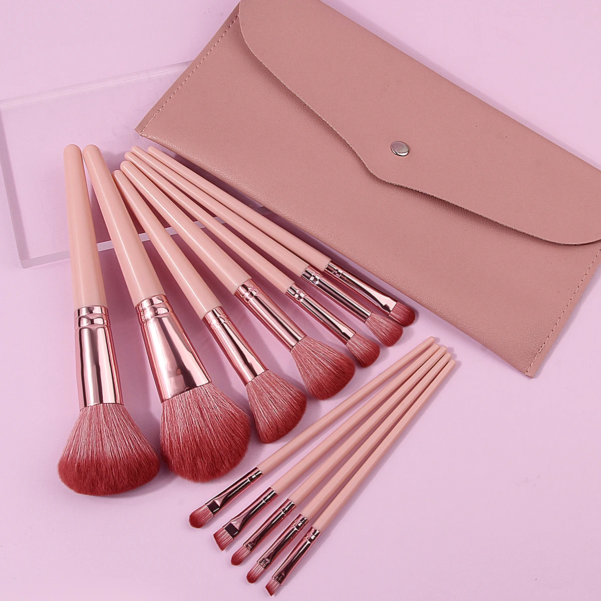 Essential for travel makeup! 12pcs soft-bristled makeup brush set, blush brush, eyeshadow brush, all-in-one portable storage bag