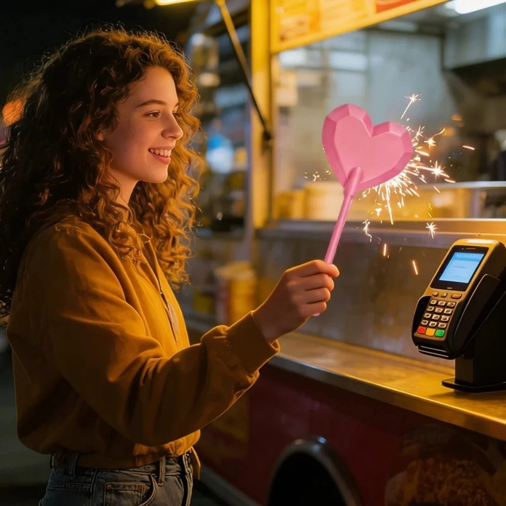 

Держатель для карт «Волшебная палочка» с 3D-печатью, бесконтактный держатель для кредитных карт, забавная волшебная палочка для оплаты, подарок для детей и подростков