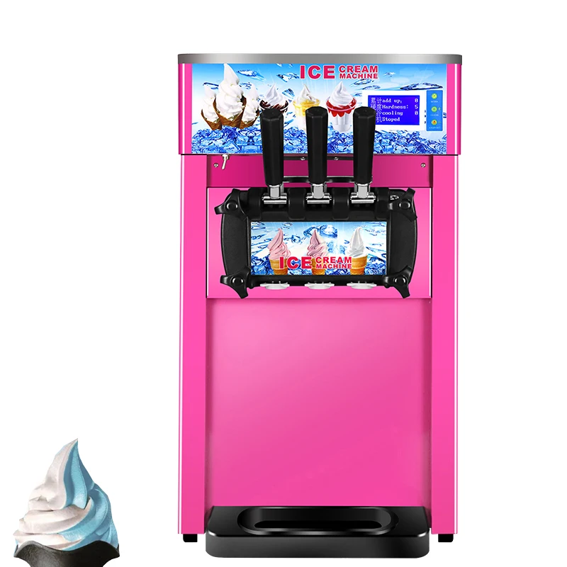 

Top quality Commercial Soft Ice Cream Machine Electric Three-flavor Ice Cream Machine 110V/220V Ice Cream Making Machine