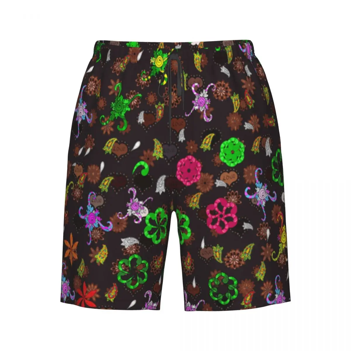 

Abstract Cute Background Men Swimsuit Swimming Trunks Boxer Swim Beach Quick Dry Swimming Shorts
