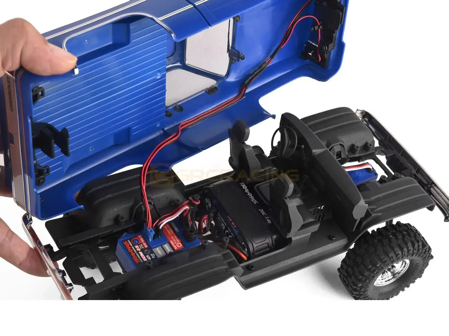 Fotel wewnętrzny i błotnik z nadrukiem 3D do gąsienic 1/18 RC Traxxas TRX-4M Car Chevrolet K10 Upgrade Parts