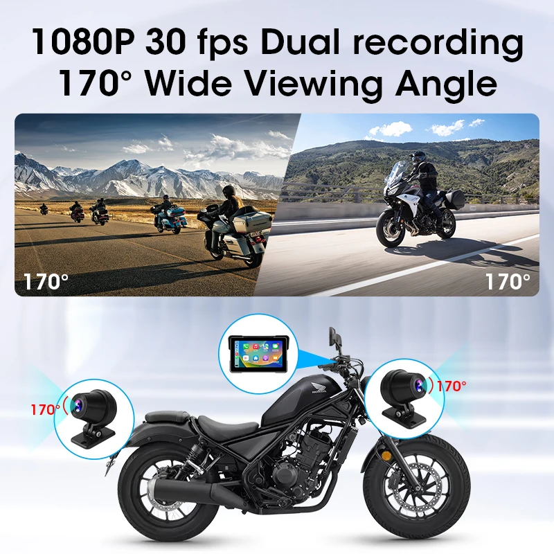 5/7 inch Motorcycle CarPlay Screen With TPMS GPS for Moto Navigation Display Screen Android Auto Digital Motorcycle Dashboard BT image 6