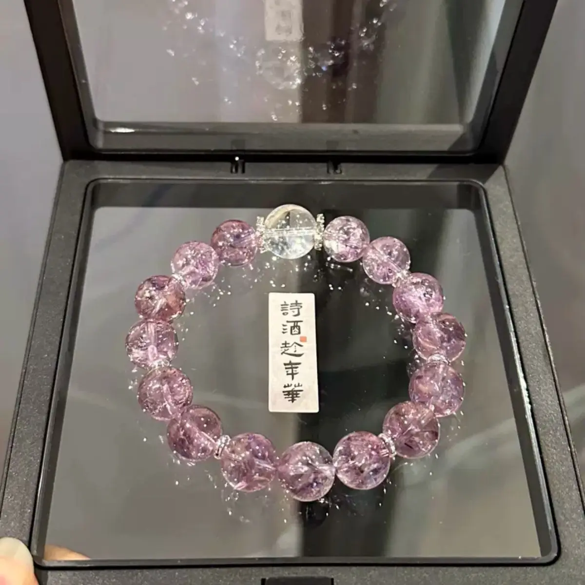 Temple with Imitation Amethyst Design Bracelet WenPlay Ethnic Temple Creation White Water HandString Girlfriends Luck Gift Women