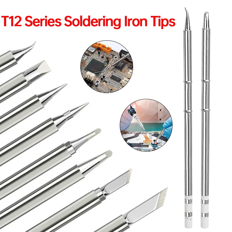 Soldering Iron Tips Durable Solder Welding Replacement Heads T12 Soldering Station Kits