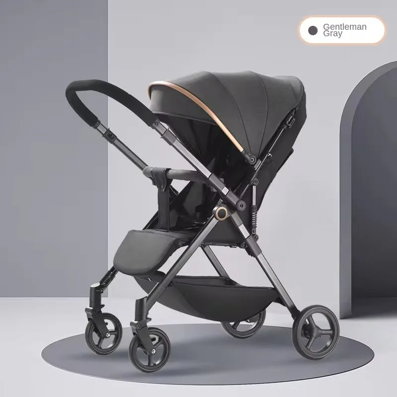 

Four Seasons Universal Stroller High Landscape Newborn Two-way Swivel Seat Lightweight Folding Travel Adjustable Baby Stroller