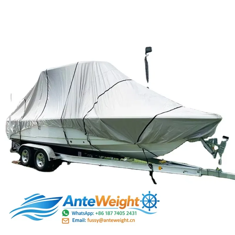 600D Oxford Cloth Color Boat Cover 18 '-20' Heavy Duty Waterproof Boat Cover for V-Shaped Hull
