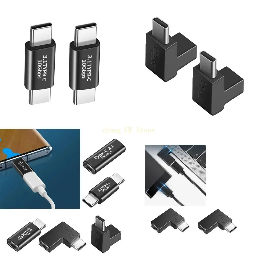 M5TD 2PCS USB3.1 Type C Fast Adapter with Male Female Head Optional for Easy Connection and Fast Speed Data Transfer