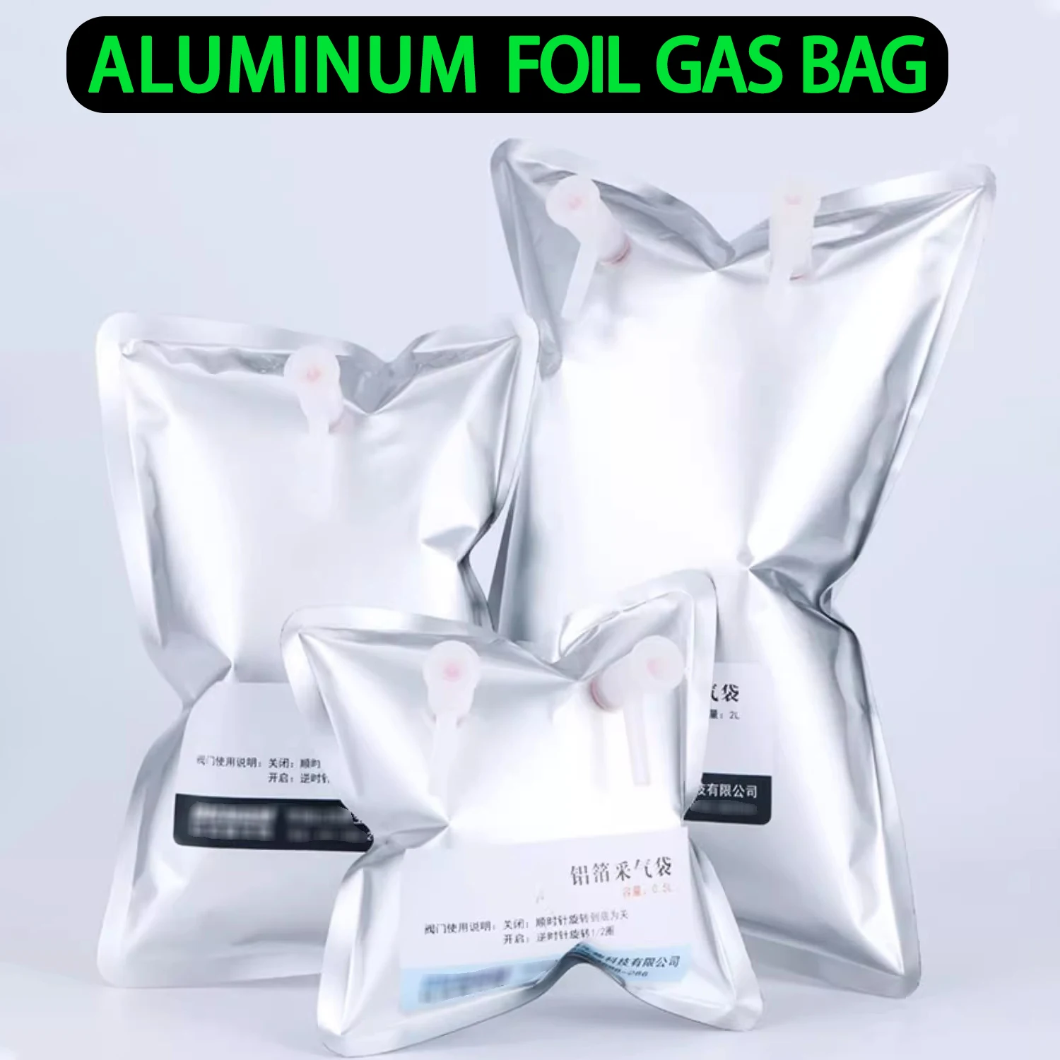 

1PCS Aluminum foil gas sampling bag single and double valve gas sampling bag odor collection bag 0.1/0.2/0.5/1/2/3/4/5/8/10/15L