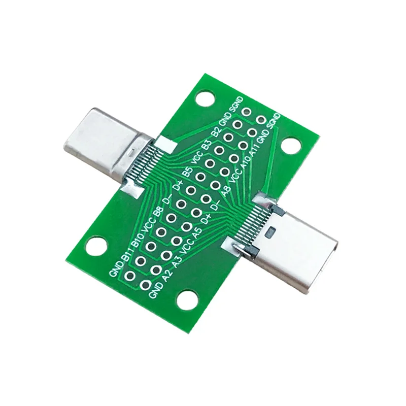 AFOURT-6X Тестовая печатная плата типа C «папа-мама» Универсальная плата с портом USB 3.1 20,6X36,2 мм Тестовая плата с контактами