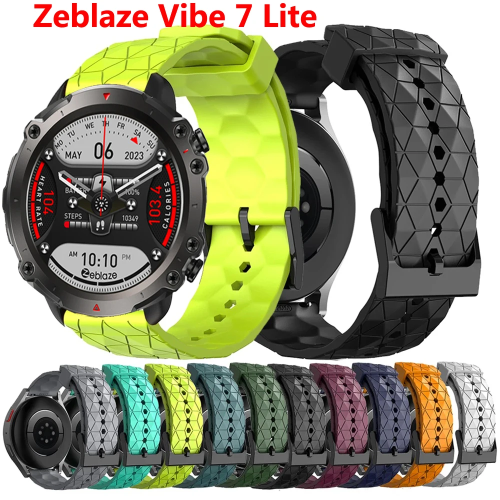 

22mm Band for Zeblaze Vibe 7 Lite Pro Swim Strap Smart Watch Silicone Soft Breathable Sports Bracele