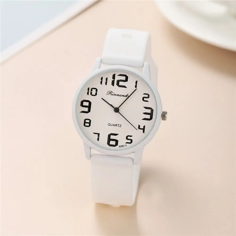 Korean version silicone watch with fresh and cute style for middle and high school students, Instagram style
