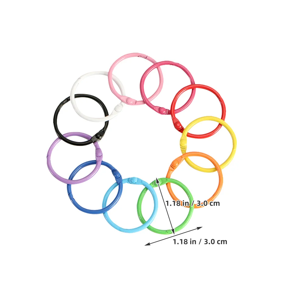 40Pcs Metal Binding Rings Clasp Rings for Index Cards Notebooks Albums Crafting Home Office Use Key Chain