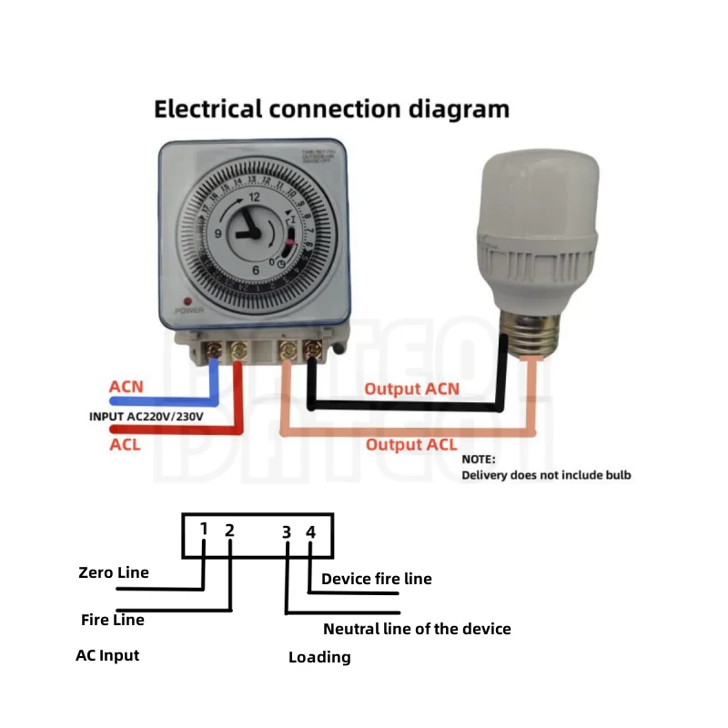 16A 24 Hours Industrial Mechanical Cycle Mechanical Timing Switch Socket Switch Controller 220-240VAC 50HZ