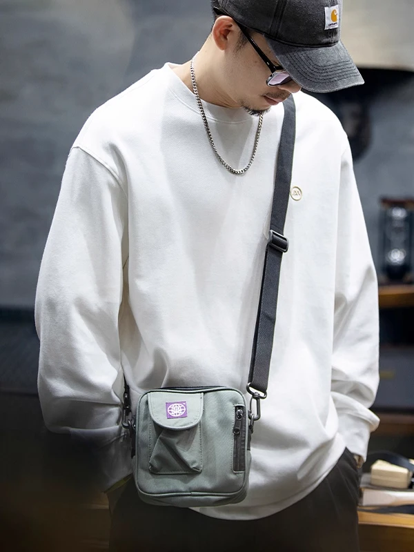 

Мужская футболка большого размера в американском повседневном стиле, свободного кроя, с длинным рукавом, круглым вырезом и вышивкой, осенняя новинка