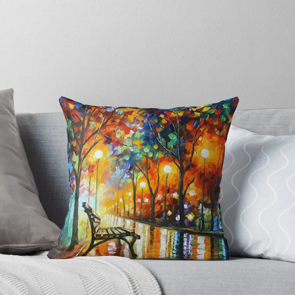 

THE LONELINESS OF AUTUMN - Leonid Afremov Throw Pillow Christmas Pillows Decorative Sofa Cushions Cushions Cover pillow