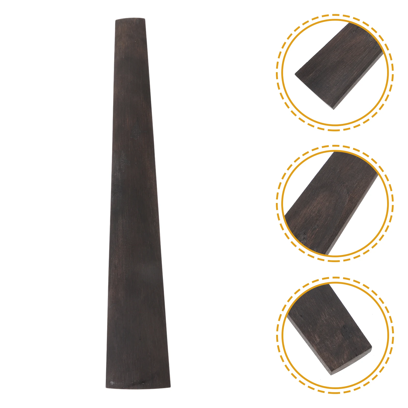 

Ebony Fingerboard 4/4 Size Violin Neck Head Plate Accessories Replacement Fretboard for Accessory Fingerboards
