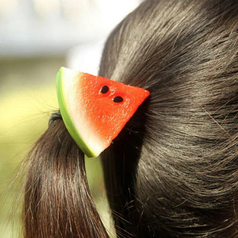 Cute Lemon Slices Hairgrips Resin Artificial Fruit Hair Clips Hair Bands for Girls Children Fashion Hair Ornaments Accessories