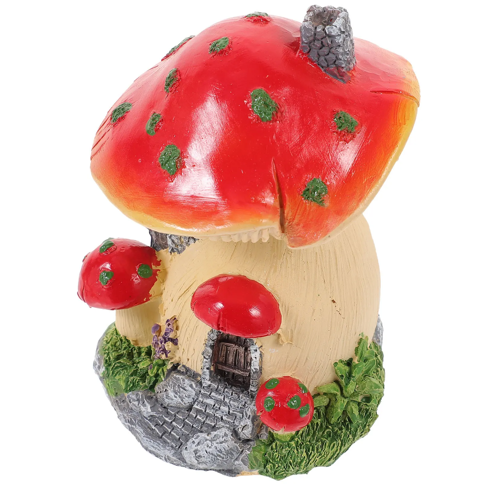 

Miniature Mushroom Yellow Edge Creative Landscaping Ornaments Micro Landscape Bonsai DIY Decor Fairy Garden