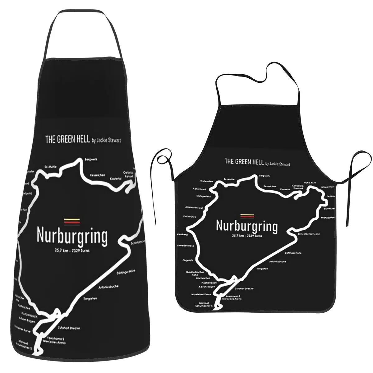 

Nurburgring Apron Chef Cooking Cuisine Tablier Sleeveless Bib Kitchen Cleaning Pinafore for Women Men Painting