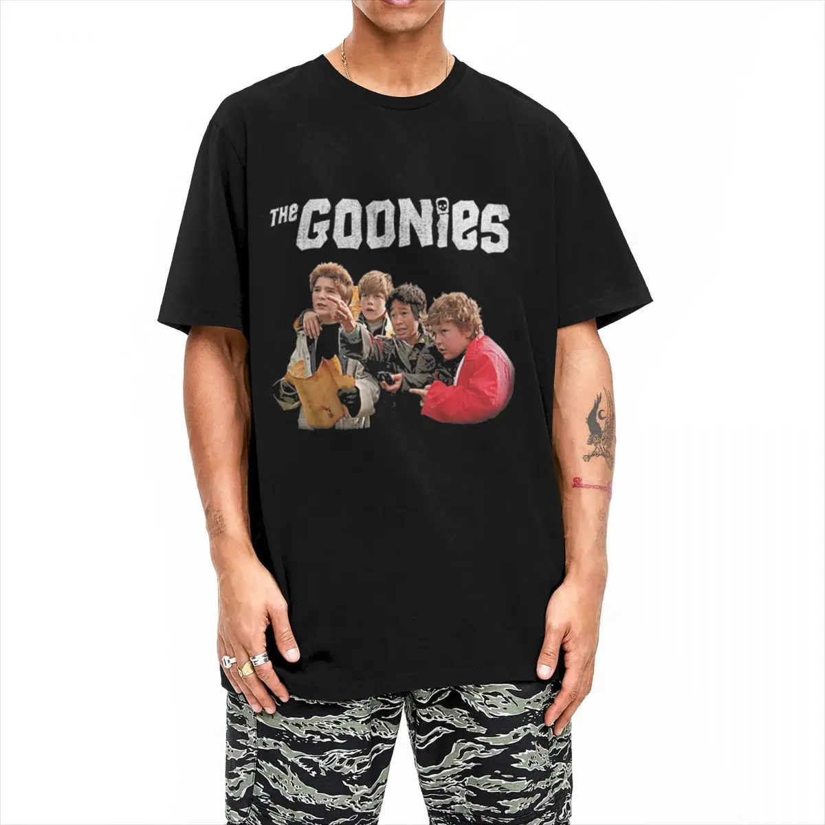 Casual Treasure Hunt Goonies Series T-Shirt Men's 100%Cotton Short Sleeve O-neck Summer Top Tee