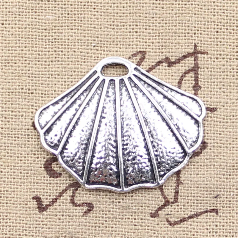 

8pcs Charms Scallop Shell 25x30mm Antique Silver Color Pendants Making DIY Handmade Tibetan Finding Jewelry