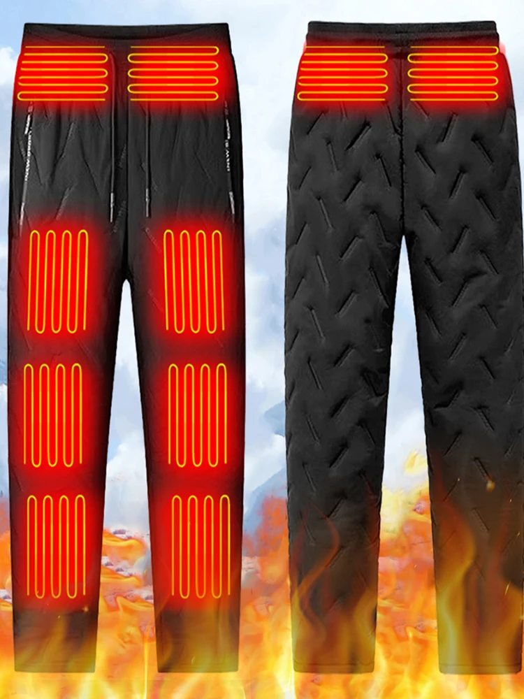 للجنسين التدفئة السراويل 10 مناطق التدفئة تسخين كهربائي بنطلون 3 طرق درجة الحرارة مقاوم للماء الشتاء جهاز تدفئة كهربائي الملابس #6