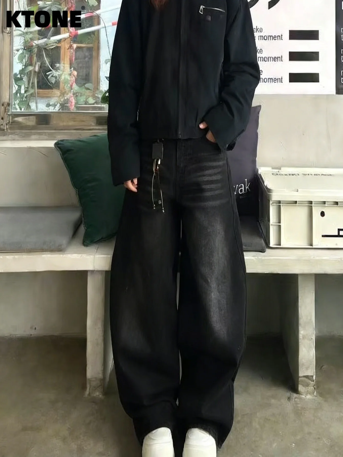 

Plain Jeans Gender Neutral Black Baggy Denim Y2K Drip Original No accessories or belts included
