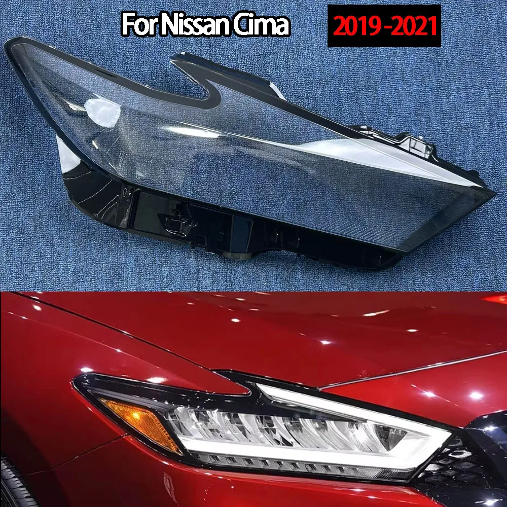 

For Nissan Cima 2019-2021 Left Right Car Headlight Light Lens Clear Covers Headlight Lamp Cover Lampshade Shell