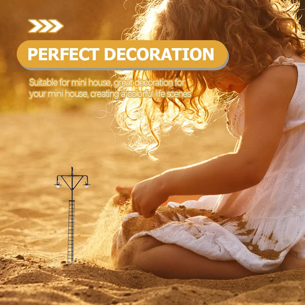 

2 шт. миниатюрных железнодорожных фонарей-имитаций для декора мини-домиков, песочниц, ландшафтных сцен, микроландшафтного освещения