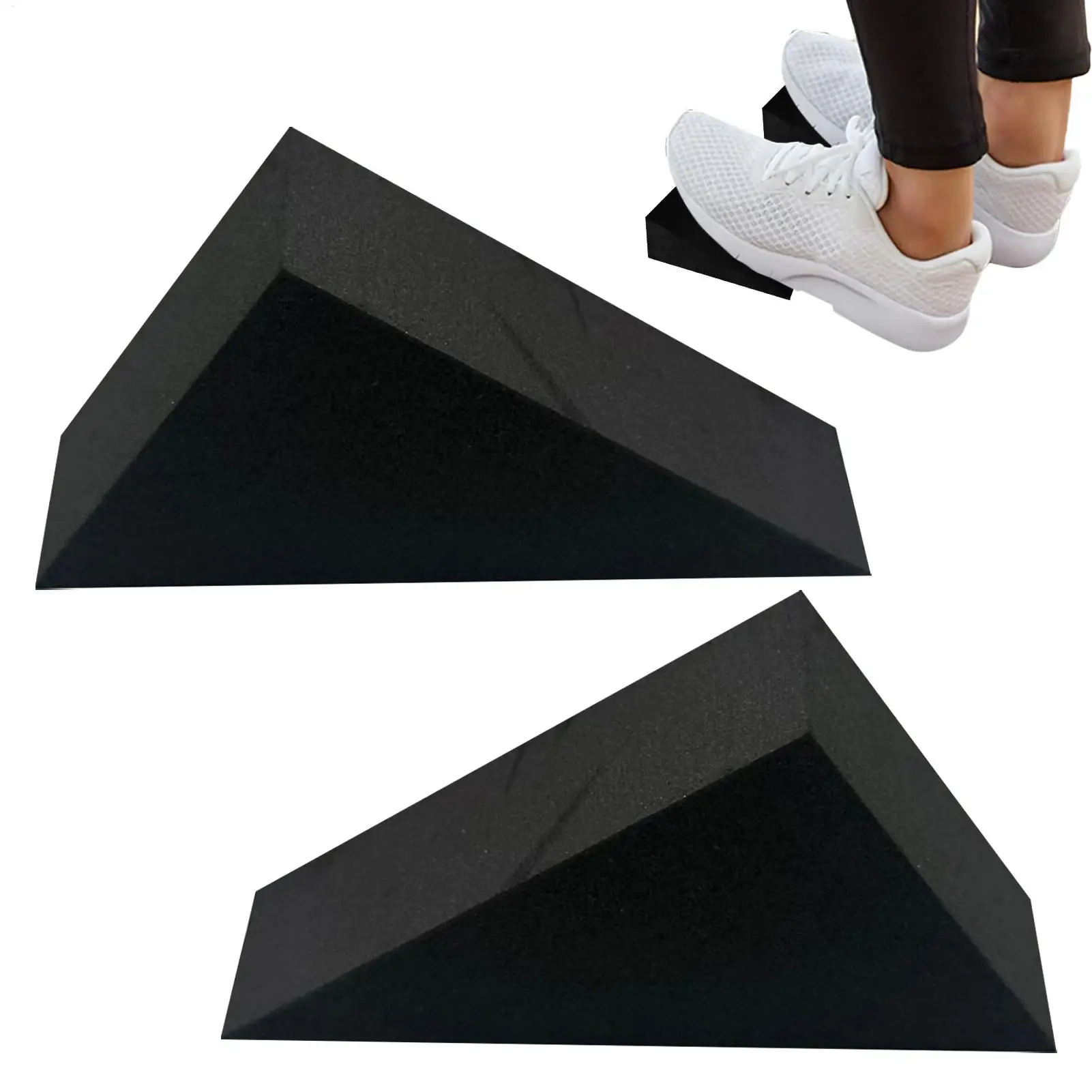 2Pcs Yoga Wedge Blocks EVA Foam Yoga Wedge Stretch Slant Boards Exercise Yoga Block Pilates Wedge Squats Fitness Accessories