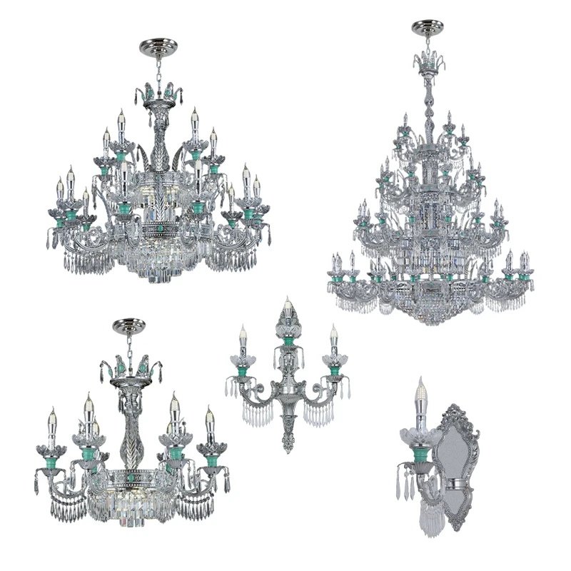 

Люстра-подвеска Summer Palace Blue K9 Crystal Dimmable LED 2026 с регулируемой яркостью для гостиной