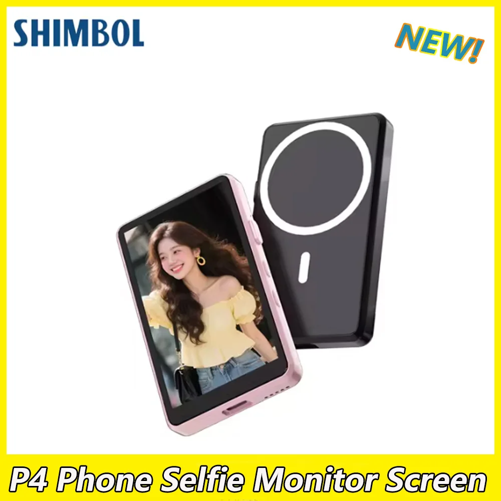 

SHIMBOL P4 Magnetic Selfie Display Screen For Mobile Phone Rear Camera 4inch Touch Screen Screen enlargement 50m low latency