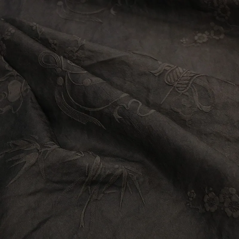 

Traditional plant-dyed mud-dyed heavy-weight fabric made by ancient methods for new Chinese-style clothing