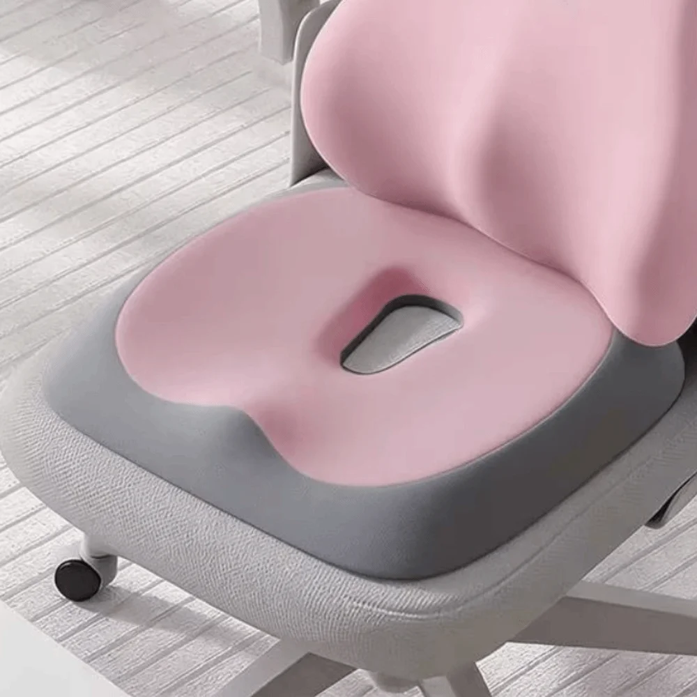 Ergonomic Design Memory Foam Cushion Breathable Non-Slip Bottom Seat Cushion Butt Pain Relief Posture Support Cushion Car Use