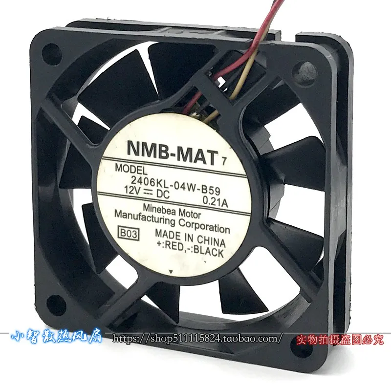 ORIGINAL 2406KL-04W-B59 12V 0.21A 6015 60*60*15mm NEW COOLING FAN RADIATOR