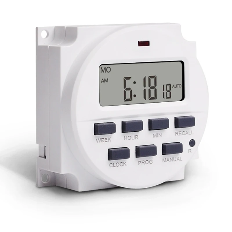 DC 12V 24V 110V 120V 220V 230V Volt Output Digital 7 Weekly Programmable Timer Switch Time Relay Control