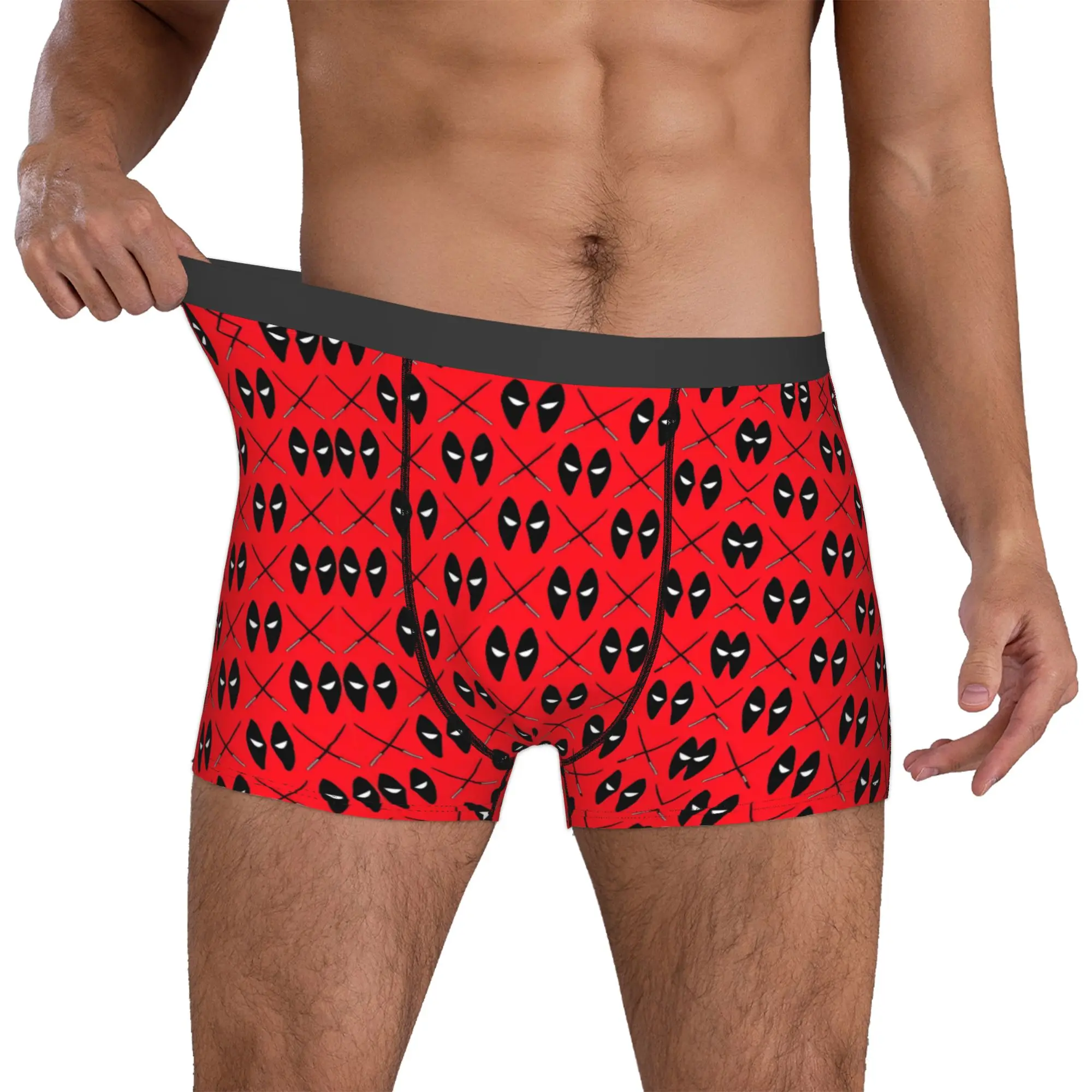 

Custom D-Deadpools Underwear Men Print Superhuman Boxer Shorts Panties Briefs Breathable Underpants