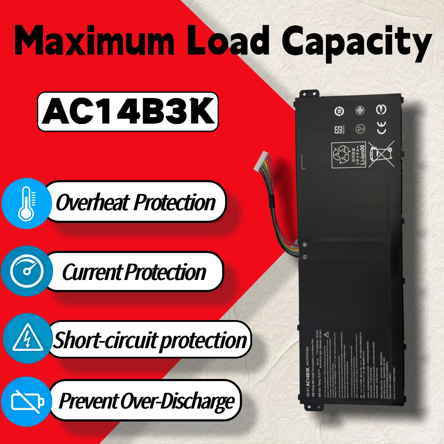 Wholesale And Retail AC14B3K Battery For Acer Aspire Swift 3 Series SF314-31 SF314-51 SF314-52 SF314-52G SF314-54G SF314-55G