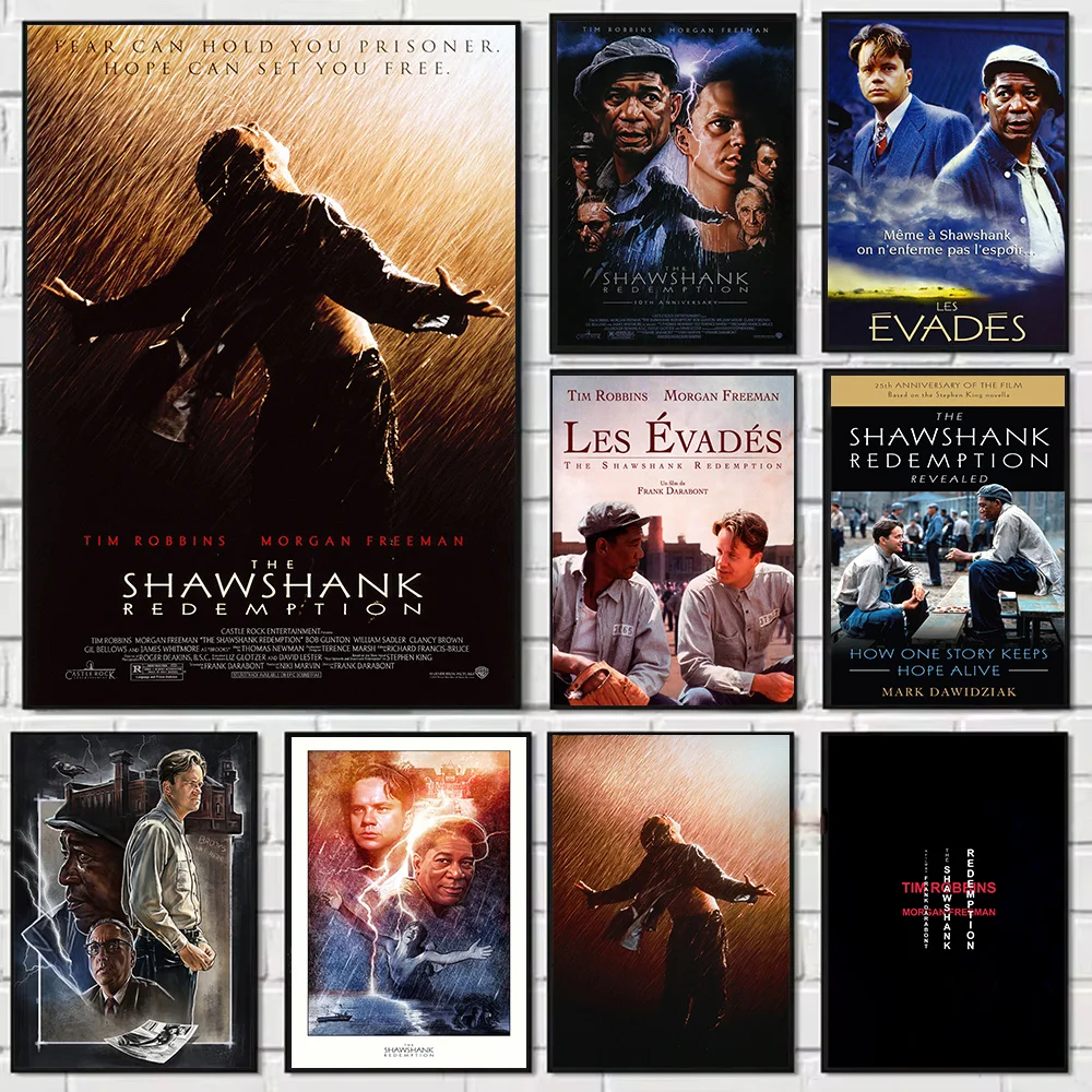 الفيلم الكلاسيكي شاشانك الفداء المشارك غرفة المنزل الديكور اللوحة قماش اللوحة غرفة الديكور #1