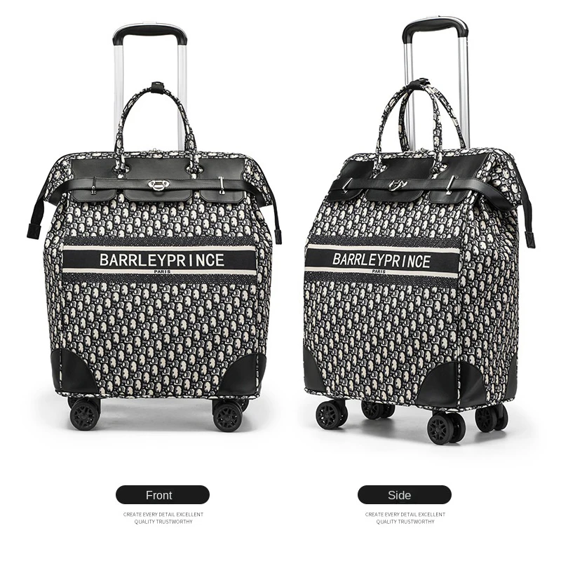 22 inch LuggageTrolley Case Printing Waterproof Universal Wheel Boarding Bag Large Capacity Tional  Travel Boarding Suitcase