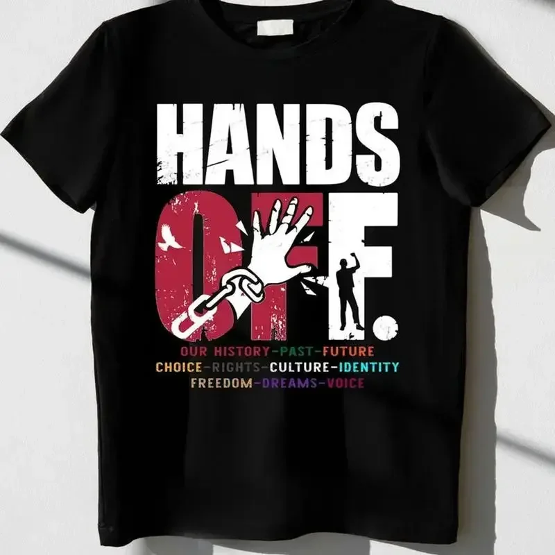 Hands Off Protest t shirt Feminist S 5XL