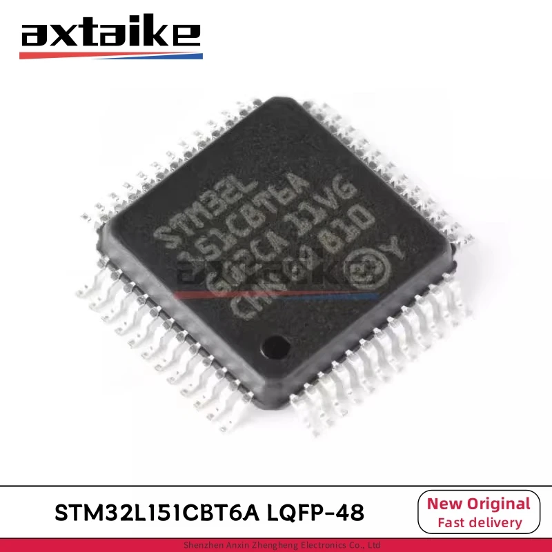 2PCS STM32L151CBT6A LQFP-48 STM32L151CBT6 STM32L151 SMD 32bit MCU ARM 128KB Flash 32KB SRAM 4KB EEPROM LCD USB ADC DAC IC
