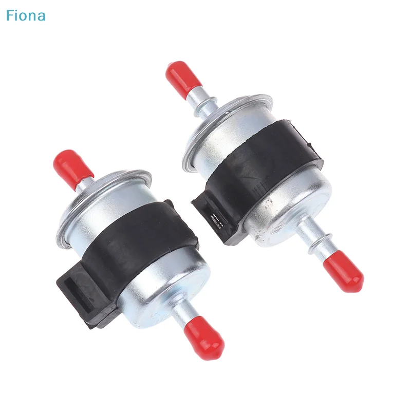 

☭Universal Inline Fuel Filter,Metal Gasoline Filter with Red Cap,Replacement Part for Motorcycle, ATV & Small Engines