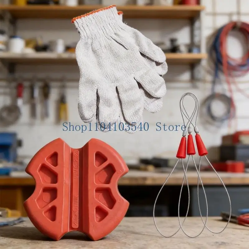 02DC Electrical Wire Pulling Gripper Accessory Set for Home Routing and Repairs