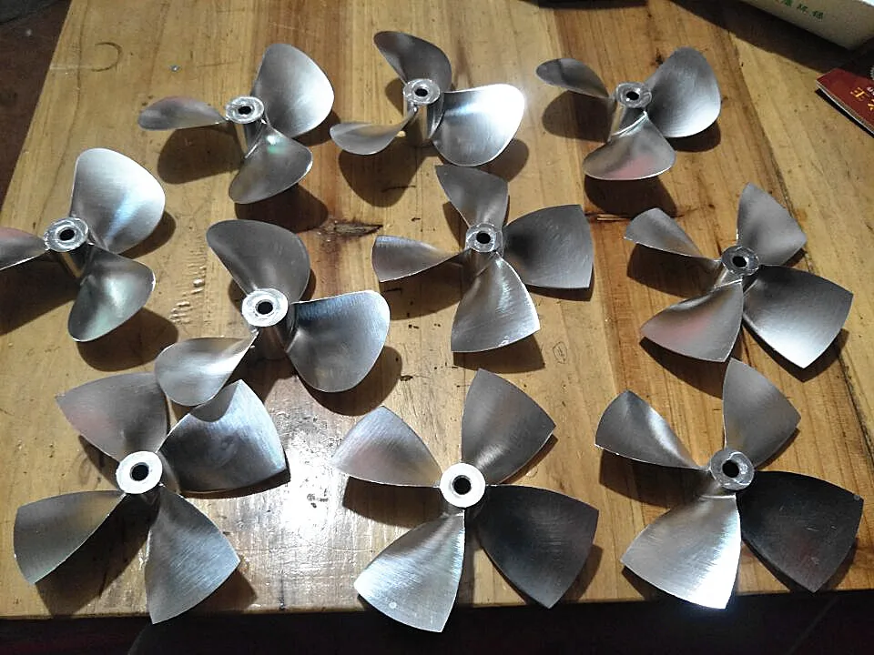 Sea Scooter Ship Model Propeller CNC Customized 6061 7075 Copper 3 Blades 4 Blades Oars