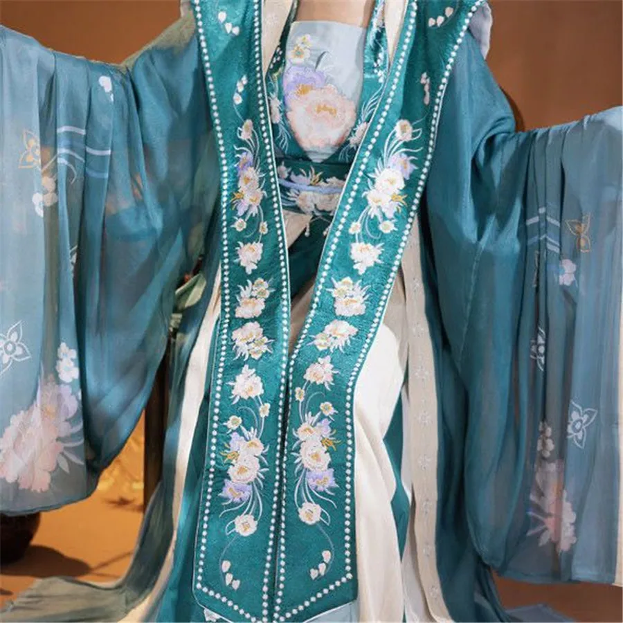 

Chinese Traditional Hanfu Women's Folk Dance Clothes Song Dynasty Cosplay Costume Retro Girl Red Pink Blue Hanfu Sets