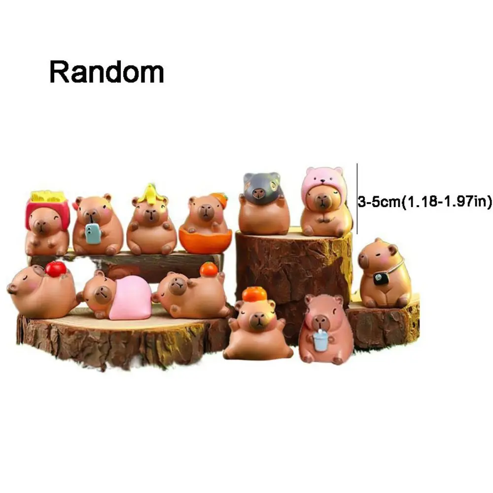 Capybara Figurine Animals Simulation Mini Capibara Action Figures Doll Children Birthday Christmas Gift