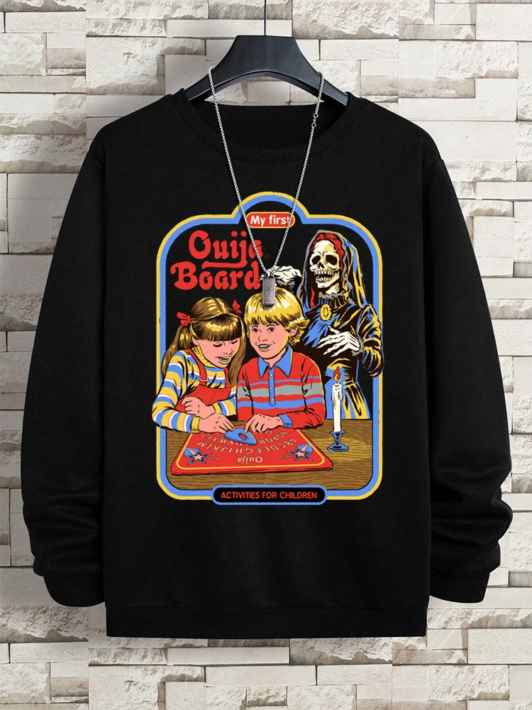 My First Ouija Board Printing Clothes For Men New High Quality Hoody Vintage Crewneck Streetwear Autumn Fleece Sweatshirt Women